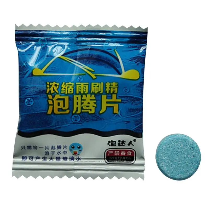 Windscreen Wiper Tablets Solid Automotive Cleaner Concentrated Wiper Tablets Glass Cleaner Solution Fluid For Bathrooms Vehicles