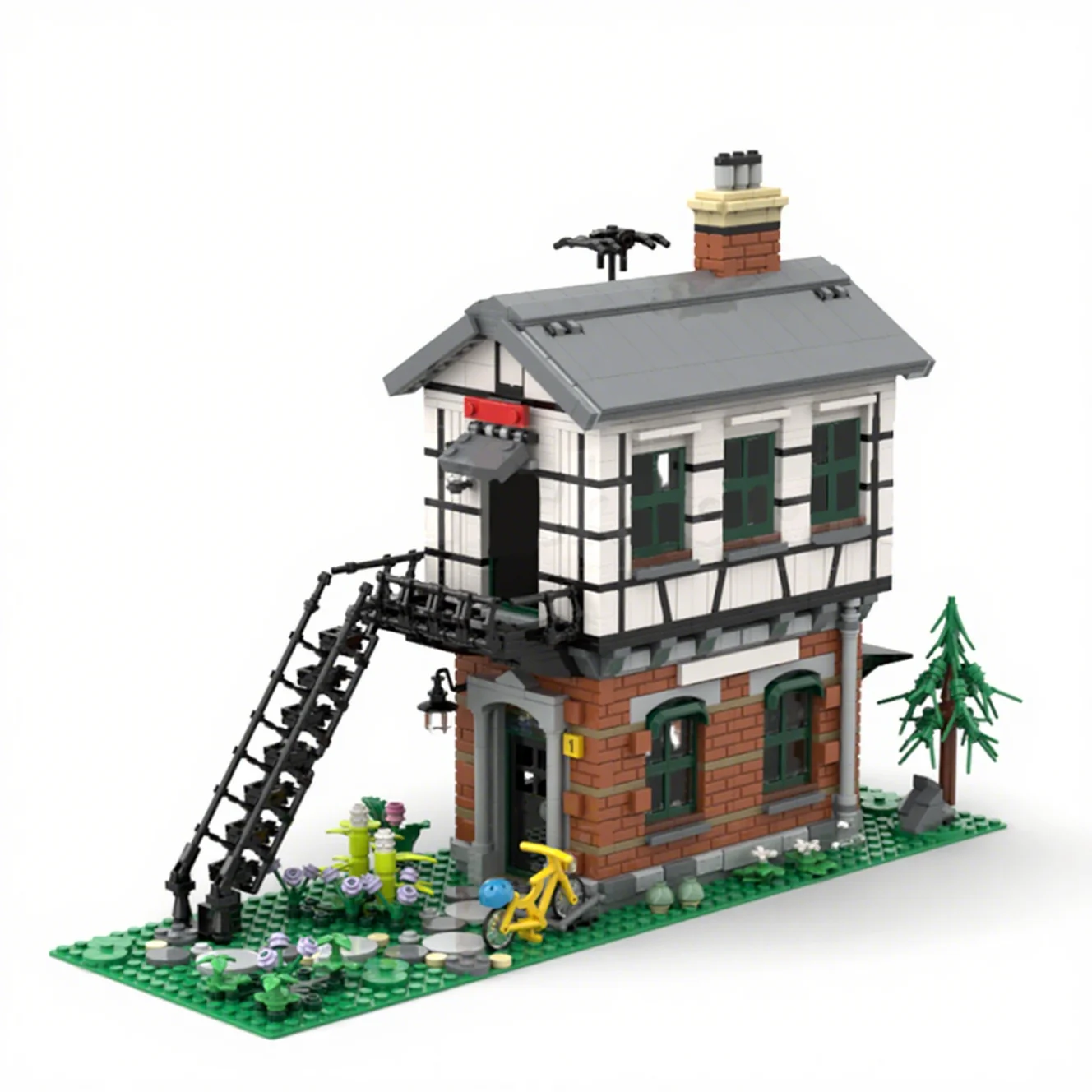 

NEW 1787PCS City Hot Selling Street View Moc Signal box modelDIY creative ideas Christmas Child Toy Assembly Puzzle birthdayGift