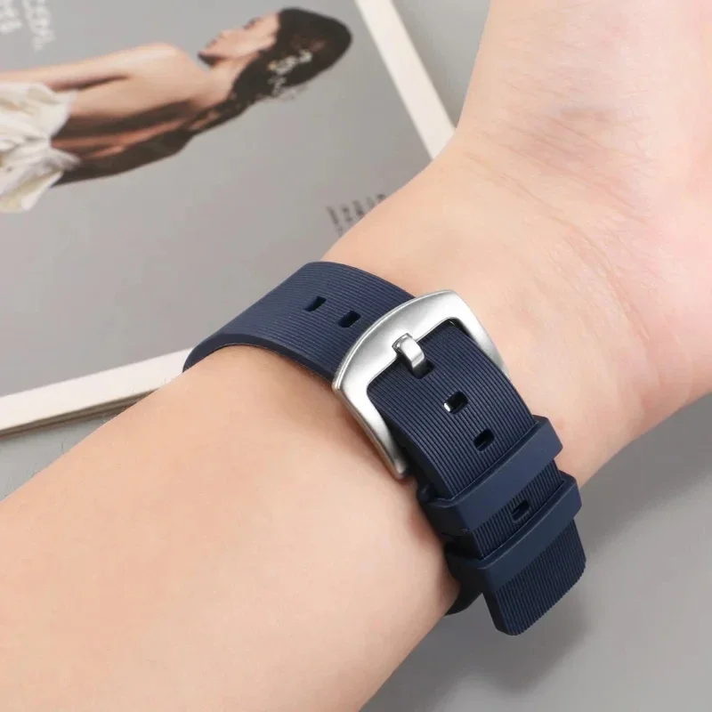 For Cartier Sandoz Santos 100 Series Men's Women's watchband Silicone Rubber Watch Strap 20mm 23mm wristband watch bracelet