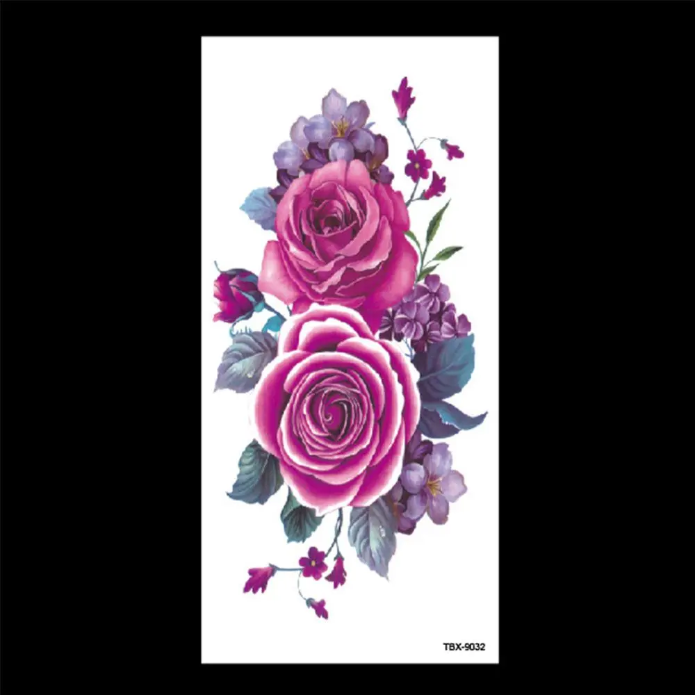 Women Makeup Waterproof 3D Sexy Water Transfer Beauty Fashion Fake Tattoos Arm Leg Art Body Art Temporary Tattoo Stickers