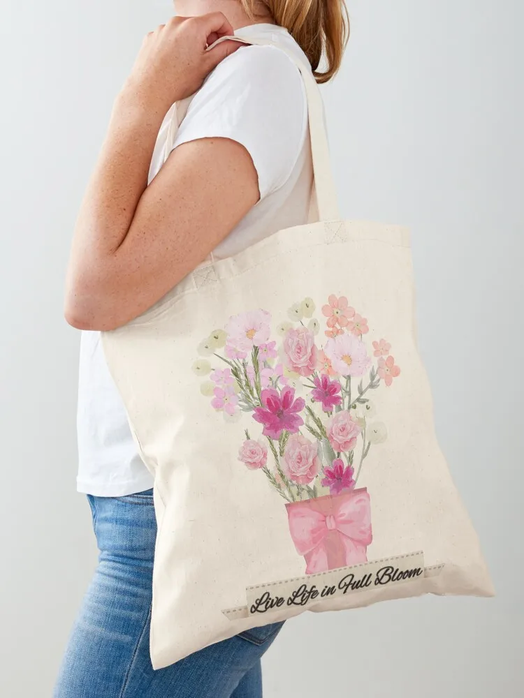 

Red Version Live Life in Full Bloom Original Tote Bag tote bag canvas Gift bags Fabric bag