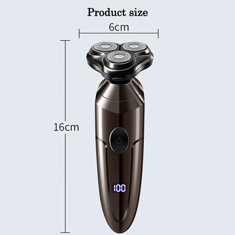 Electric shaver Men\'s shaver Smart shaver Beard trimmer IPX7 waterproof wet and dry shaver LED display