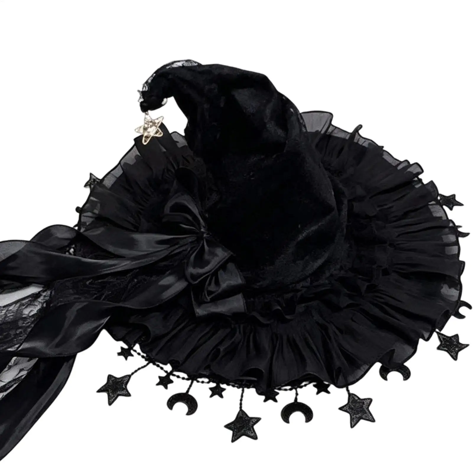 Chapeau de Sorcière Gothique à Nœud – photo 8