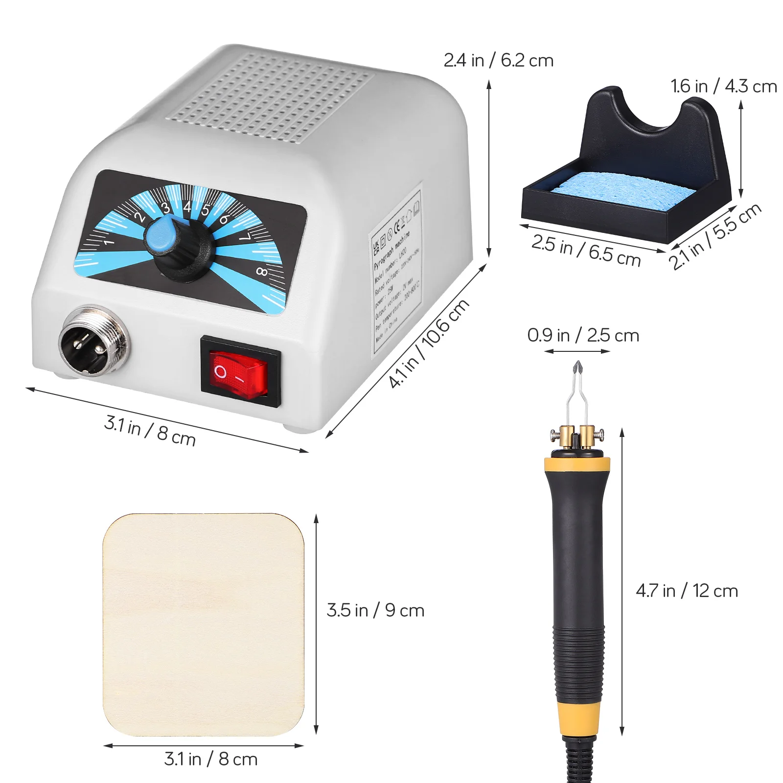 مجموعة أدوات حرق الخشب لقلم حرق دقيق بيروغرافي مع قبضة مريحة مثالية لمشاريع النقش الفنية اليدوية #3