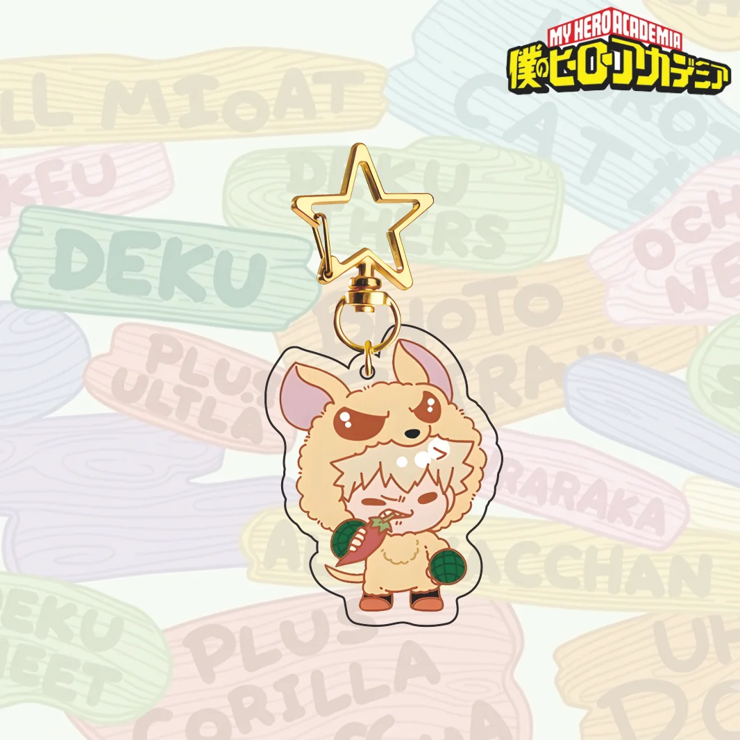 My Hero Academia Tier-Haube Q-Version Acryl-Schlüsselanhänger Sternhaken Deku Bakugo Todoroki Uraraka Anime Rucksack-Anhänger MHA Fans – Detail 2