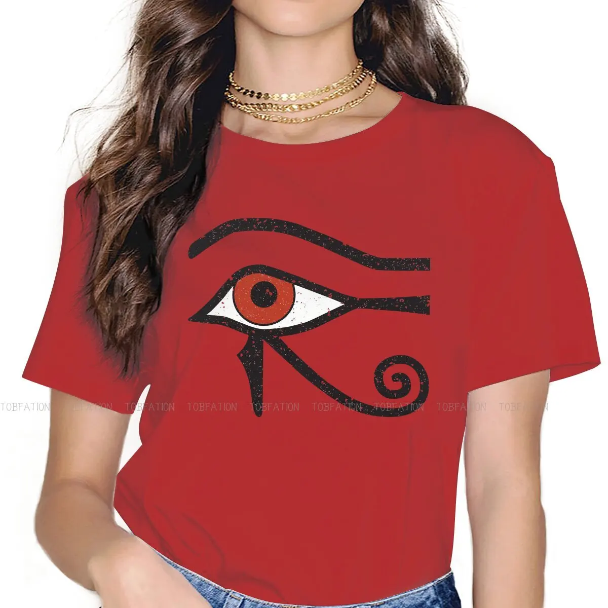 Eye of Horus Symbol of Protection Classic  TShirt For Women Egyptian Ancient Egypt Culture Cute Lady T Shirt Soft Print