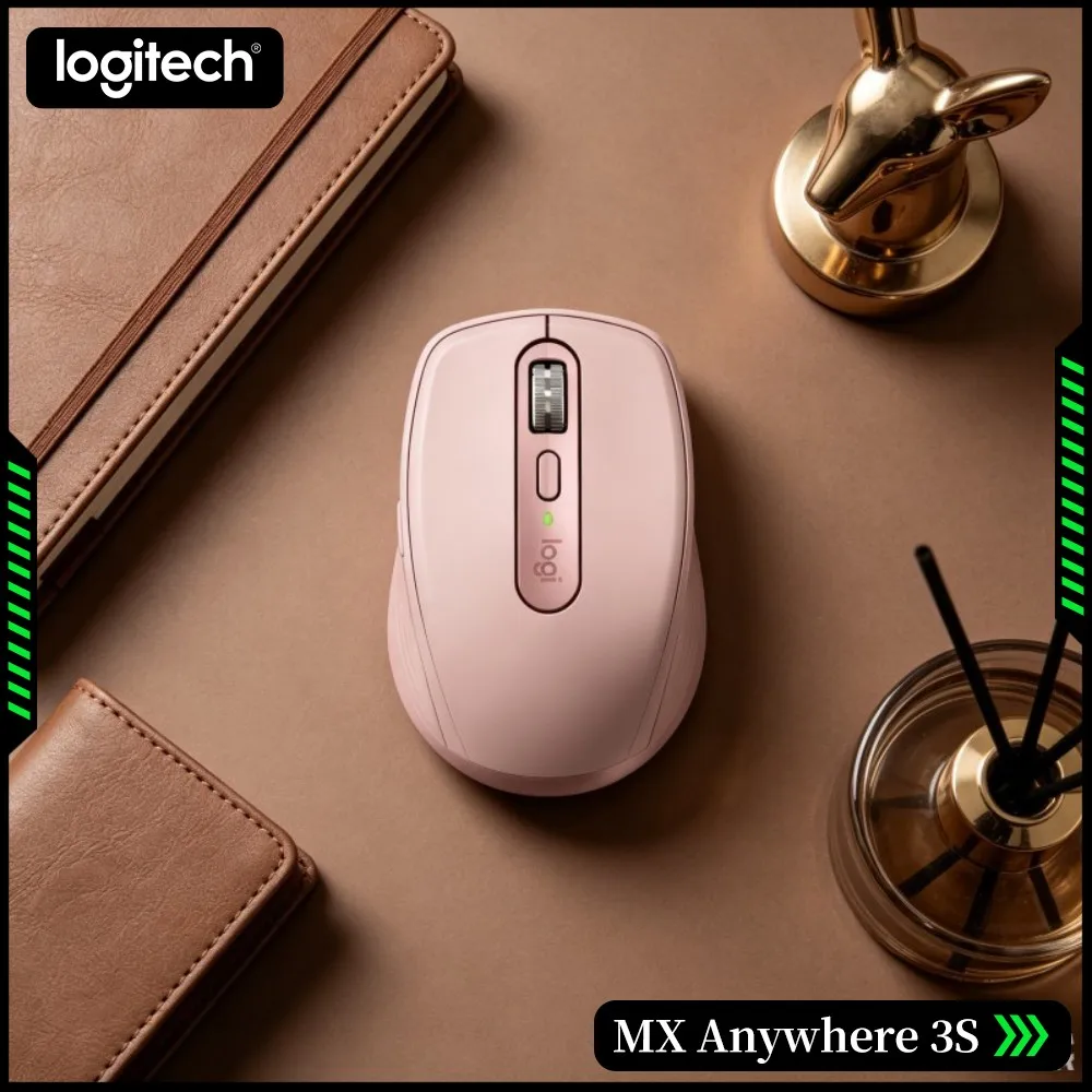 Ergonomic MX Anywhere 3S - 8K DPI Tracking, 3-Device Bluetooth, Silent Click, Perfect For Seminar Hall & Campus Work