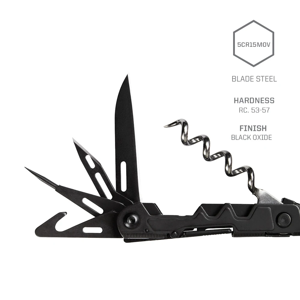 SOG 19 in 1 PowerLitre Multi-Tool Tactical Folding Pliers Mini EDC Hand Tools Knives Outdoor Survival Camping Supplies PL1002CP