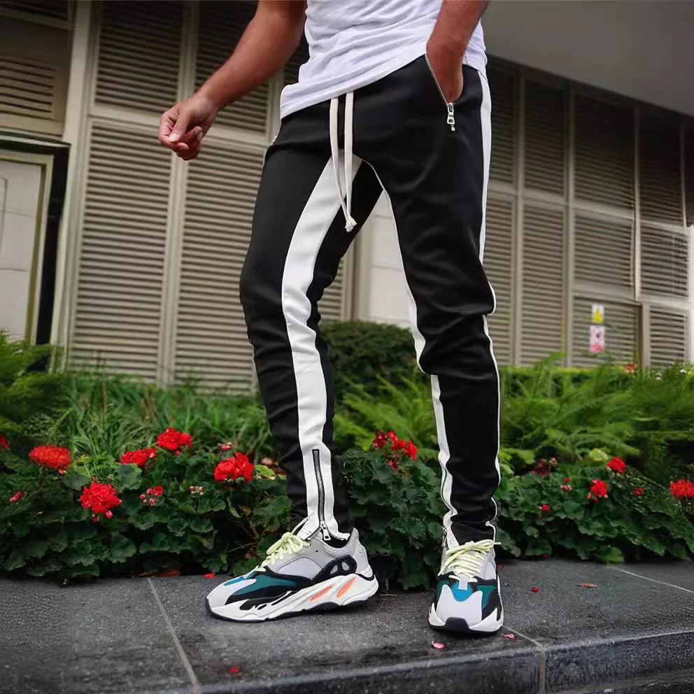 2024 Spring New Men\'s Fashion Leisure Sports and Fitness Pants Fashion Hip Hop Jogging Pants Streetwear Elastic Sports Pants