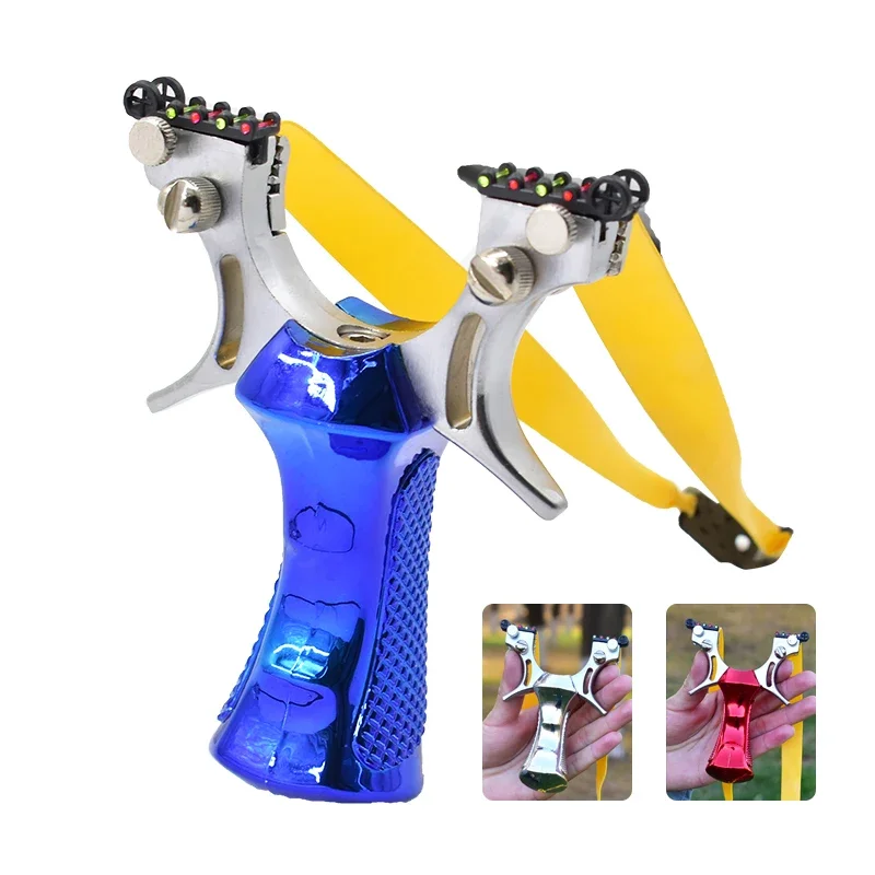 

High Strength Resin Portable Slingshot Hunting Shooting Professional Tool With Auxiliary Aiming Accessories and Rubber Band