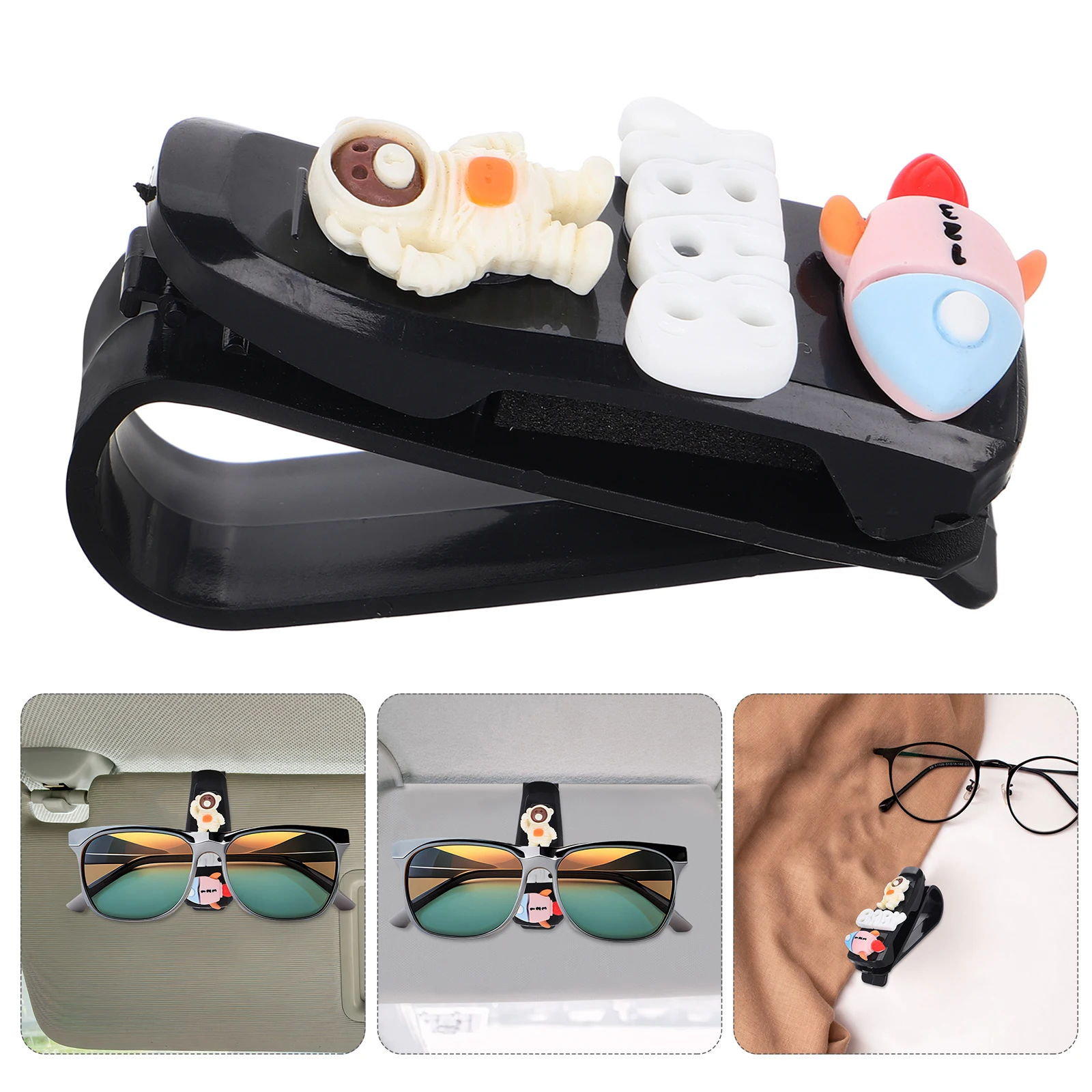 

Multifunctional Sunglass Holder For Glasses Clip Organizer Accessories Durable Sturdy Soft Lined Storage Elegant Design Visor