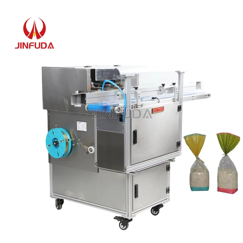 High Quality Semi-automatic  Donuts Bread Twist Tie Tying Packing Machine
