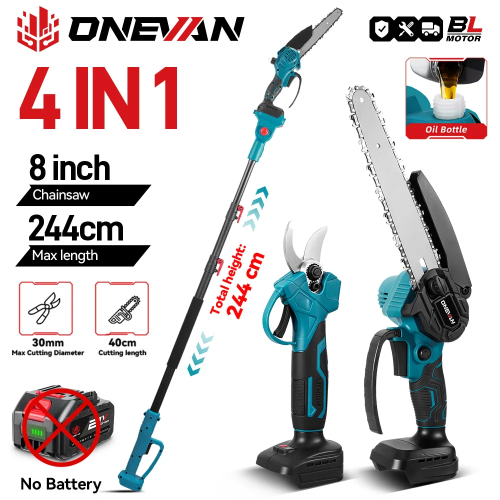 

ONEVAN 5500 Вт 3в1 Бесщеточная высокая пила для ветвей и секаторы Инструмент для обрезки деревьев в саду с телескопической стойкой для аккумуляторного штифта ONEVAN