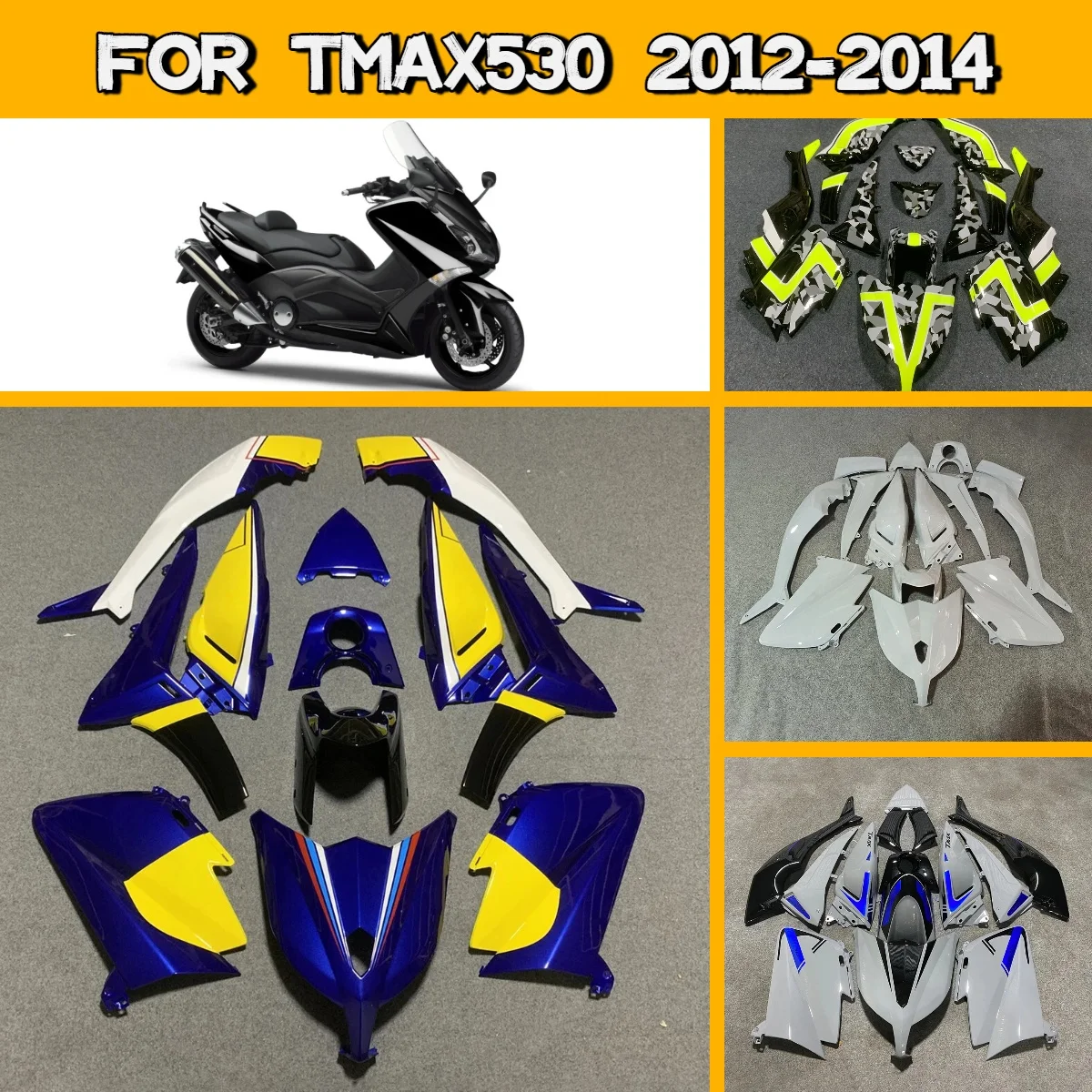 

Высококачественный комплект обтекателей для мотоцикла Suzuki TMAX 530 (2012-2014) из ABS-пластика, подходит для моделей 12, 13, 14 TMAX530