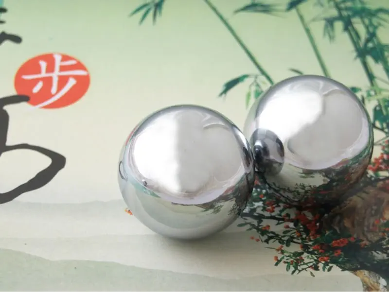2pcs 30mm-60mm Baoding Balls Solid 304 Stainless Steel For Hand Therapy, Exercise and Stress Relief