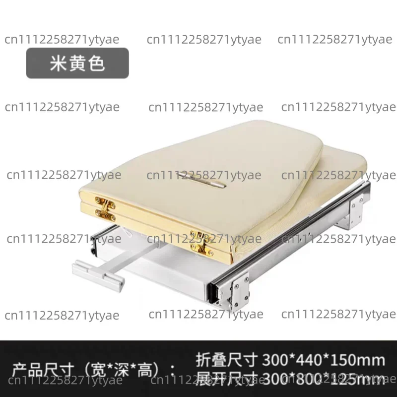 Folding Ironing Board Rack Aluminum Retractable Rotary Ironing Board with Built-in Hidden Damping Guide