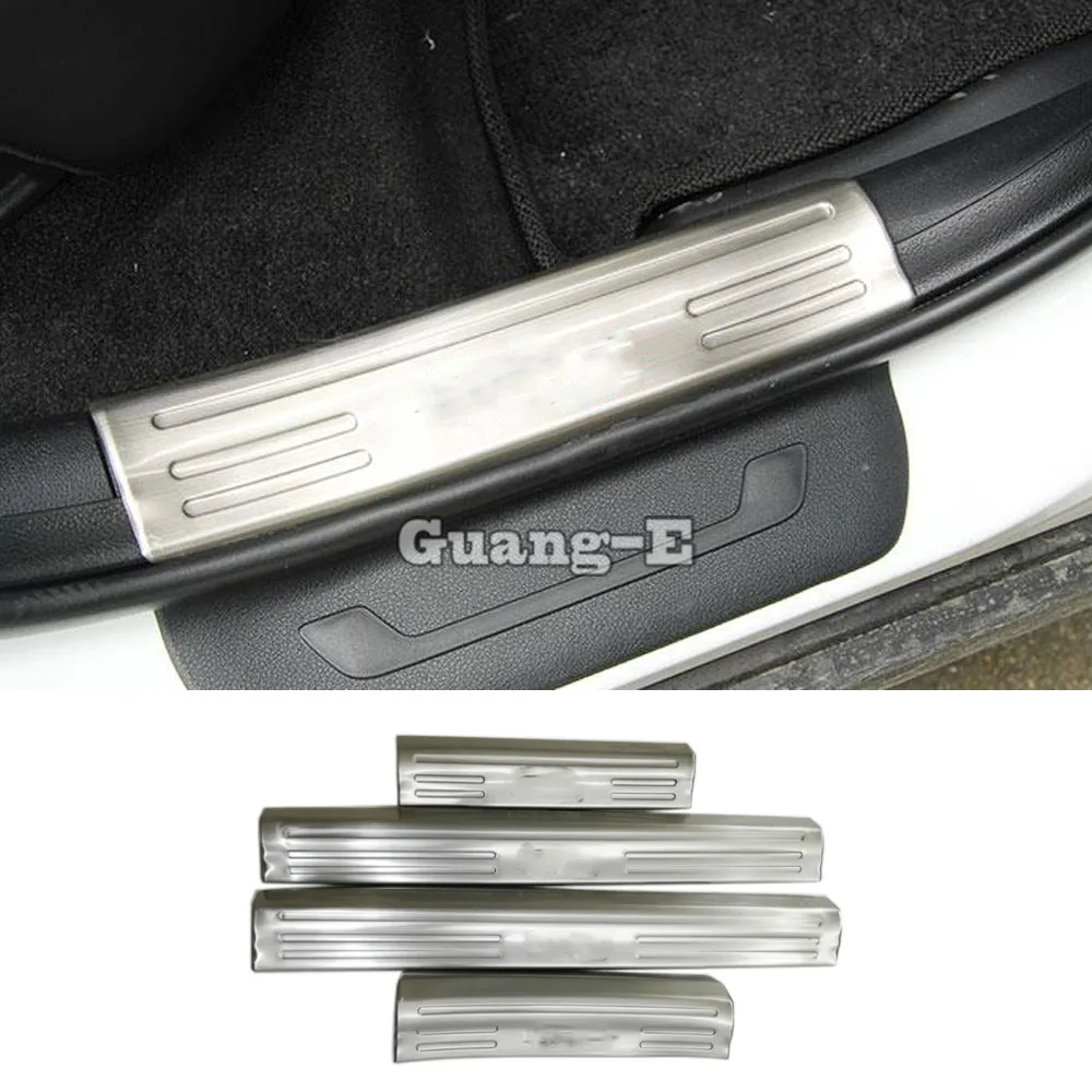 

For Kia KX5 Sportage 2016 2017 2018 Styling Cover Stainless Steel Pedal Door Sill Scuff Plate Cover Inner Built Threshold 4PCs