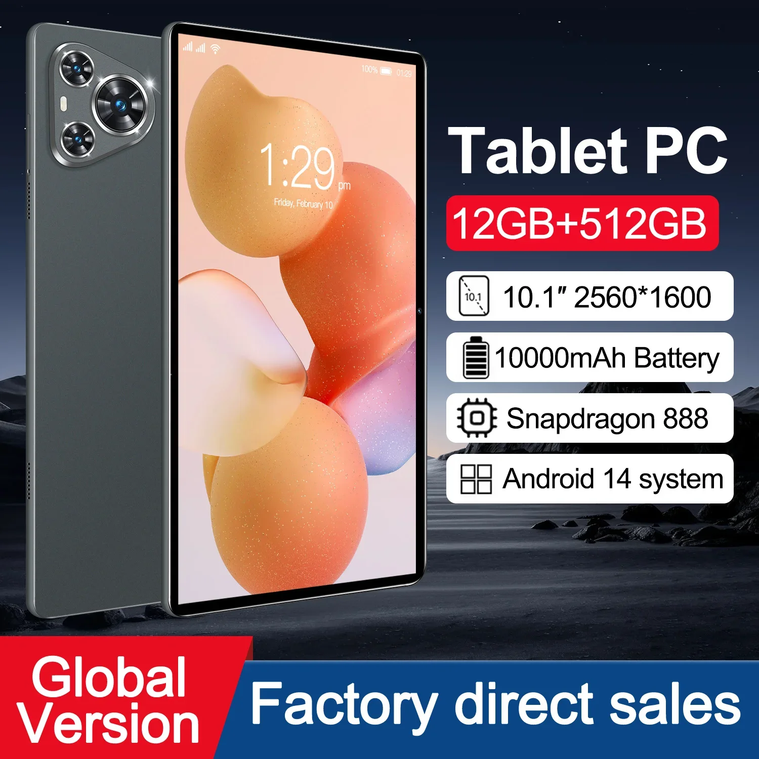 

Unbeatable Performance and Functionality with P70 Android Tablet 14/10.1-inch HD Screen 12GB RAM GPS and 16MP+32MP Dual Camera