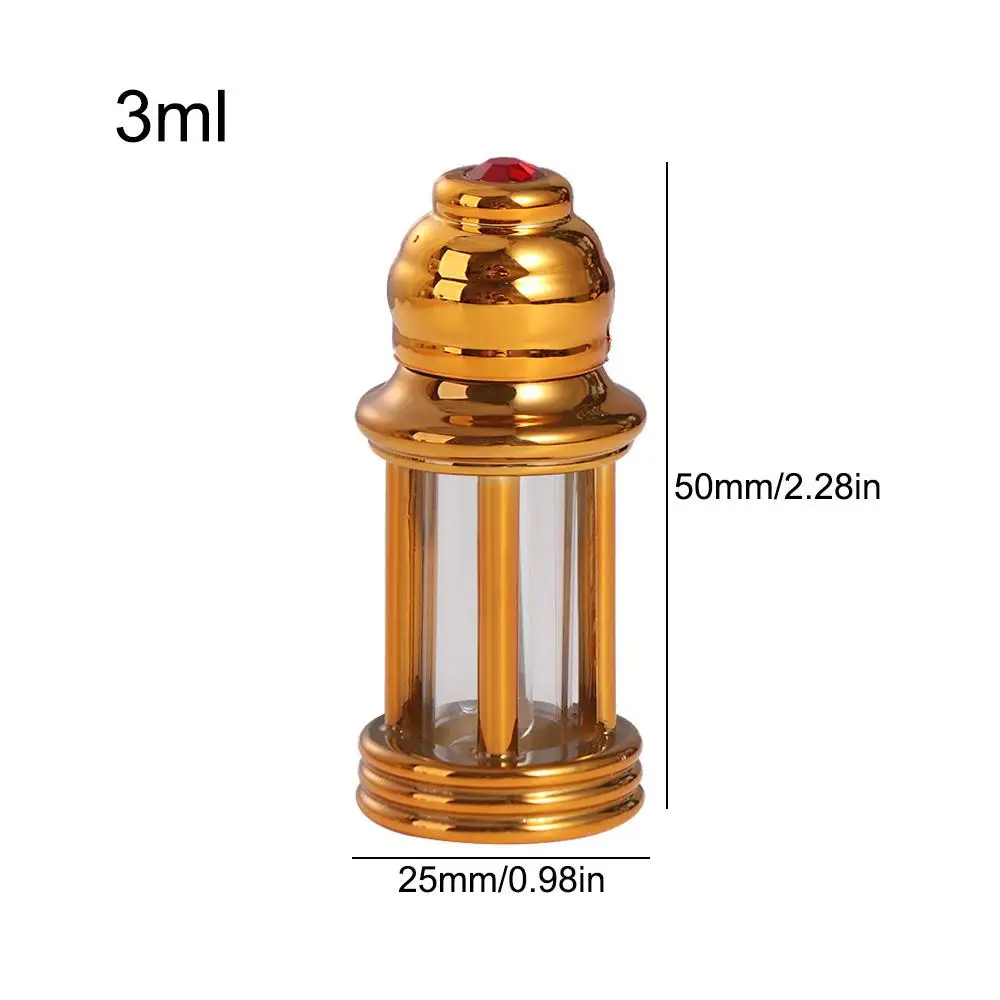 3 garrafas conta-gotas de óleo essencial dos pces 3ml dispensador de perfume vazio do vintage ouro com frascos de teste de amostra de vara de vidro