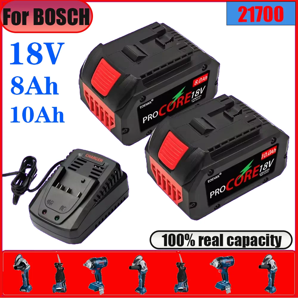 8000mAh 10000mAh Ersatz für Bosch ProCORE 18V System Cordless ProCORE18V BAT609 BAT609G BAT618 BAT618G 21700 Zelle Technologie