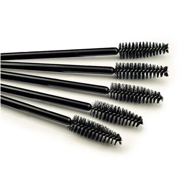 50 Pcs/pack Disposable Eyelash Brushes Black Mascara Wand Applicator Brush