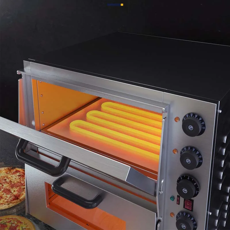 

Best Quality Double Layer Pizza Maker Cake Baking Oven Electric Pizza Oven Stainless Steel Commercial Pizza Oven Maker For Sale