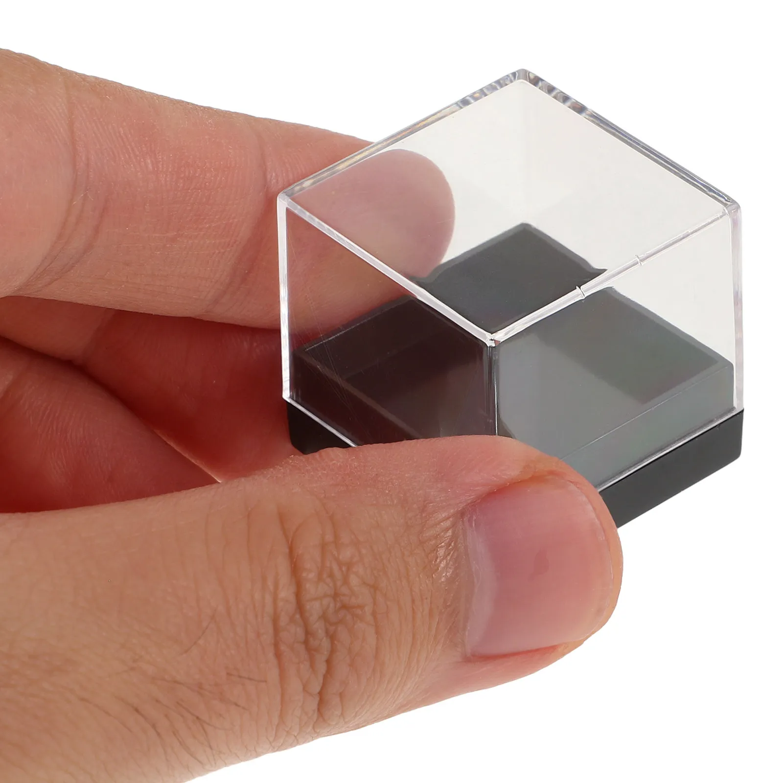 18Pcs Mineral Specimen Boxes Clear Plastic Square Display Case Protective Lid Collectors Gemstone Storage Organizer Transparent