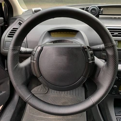 Leather Braid For Steering Wheel For Citroen Triumph C4 2005 2006 2007 2008 2009 2010 Car Steering Wheel Cover