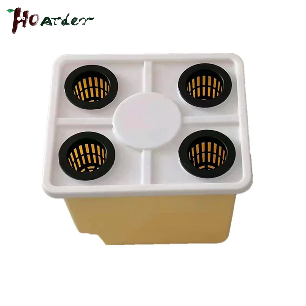 Hydroponic Equipment 11L Four-Hole Cover Flowerpot PP Irrigation Dutch Bato Bucket System Tomato Cucumber Pepper Planting