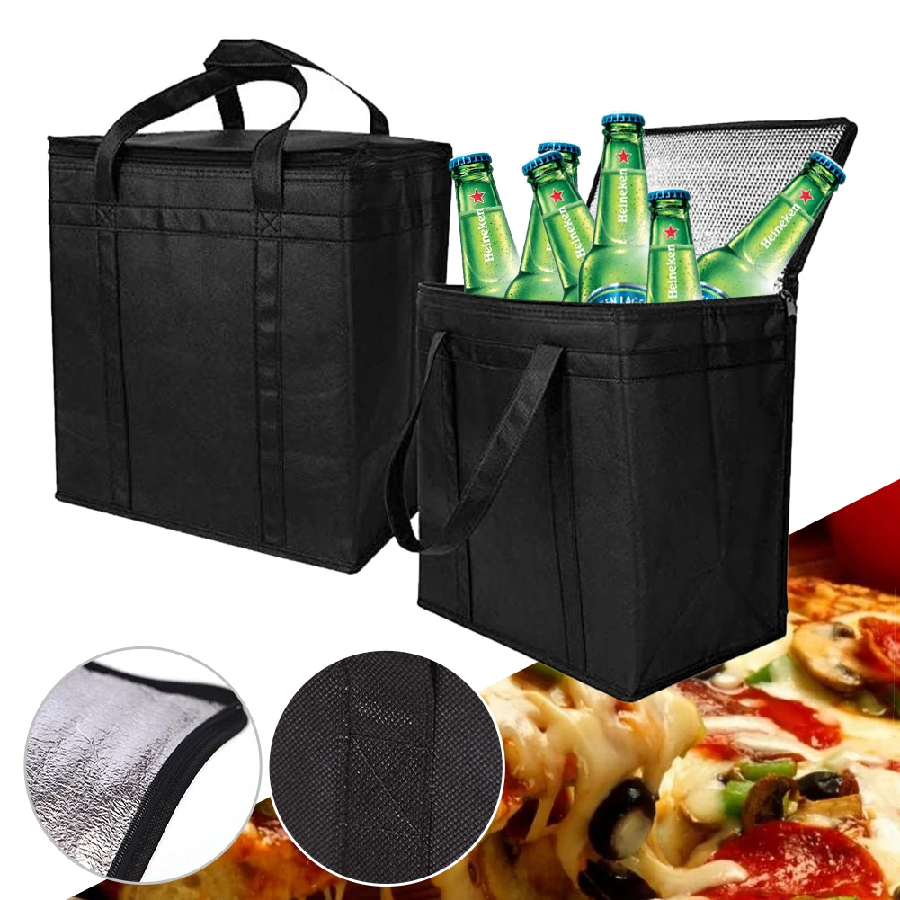 

Large Insulated Bag For Car Grocery Shopping Delivery Bag Reusable Cooler Bag Keep Hot Cold Collapsible for Camping Picnic Party