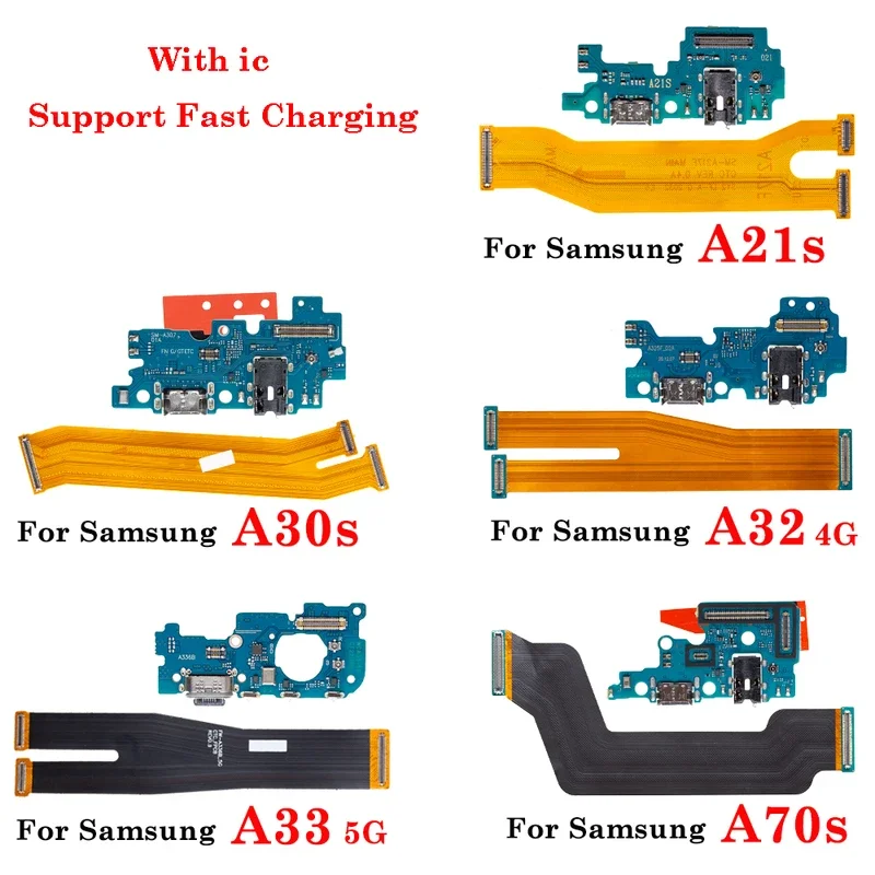 

USB charging port main mother board flex cable for Samsung a21s a217f A30s a307f A32 4G a325f a325m A33 5G a236b a70s a707f