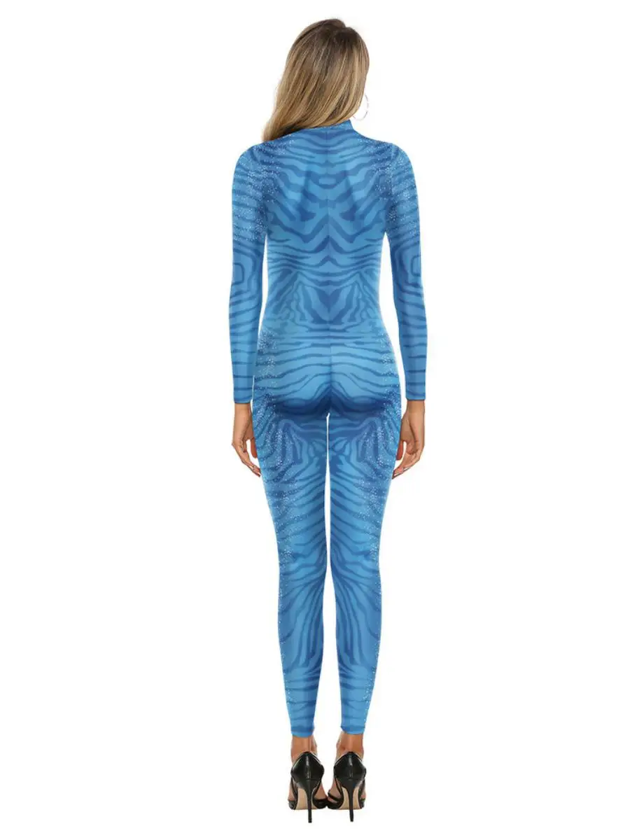 로우인 무비 아바타 코스프레 슈트 3D 디지털 프린팅 점프슈트 역할극 의상 폴리에스터 섬유 전통 중국 의상...