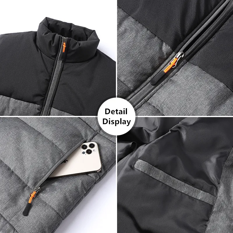 New Men'S Fashion Versatile Casual Cotton Coat Vest Autumn Winter Thick And Warm High-Quality Stand Collar Casual Commuting Coat