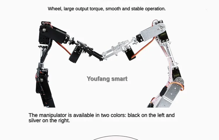 Splitter 6 dof Roboterarm Metall legierung mechanische Arm klaue mg996 für Arduino/esp32 Roboter DIY Kit programmier barer Roboter Open Source Code – Detail 9