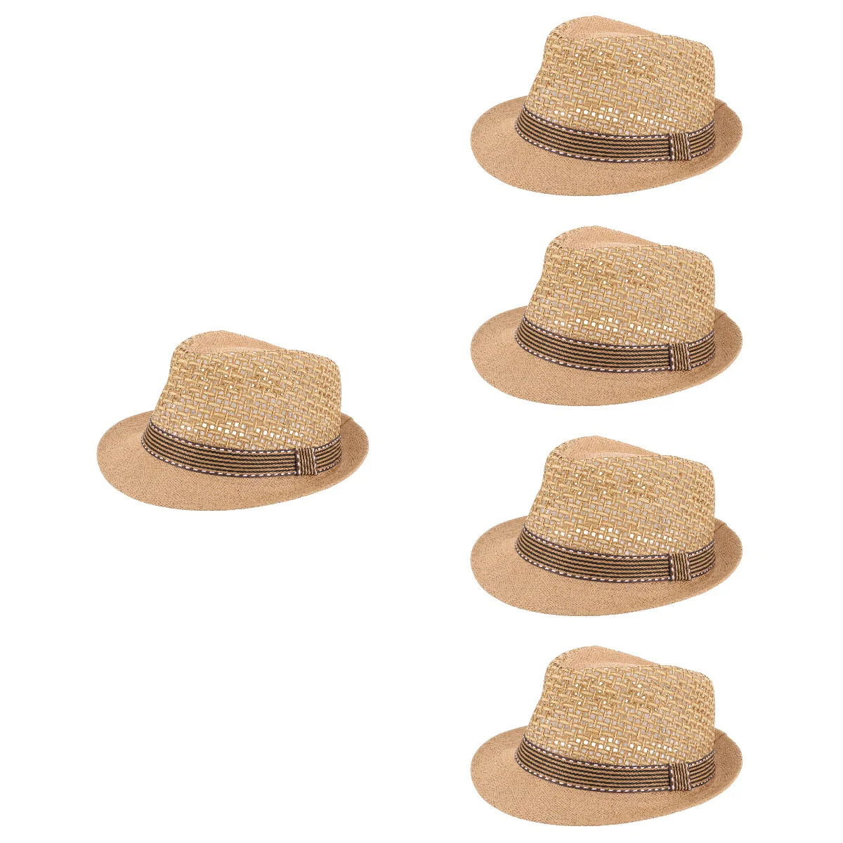 

5 шт., соломенная ковбойская шляпа для мужчин и женщин