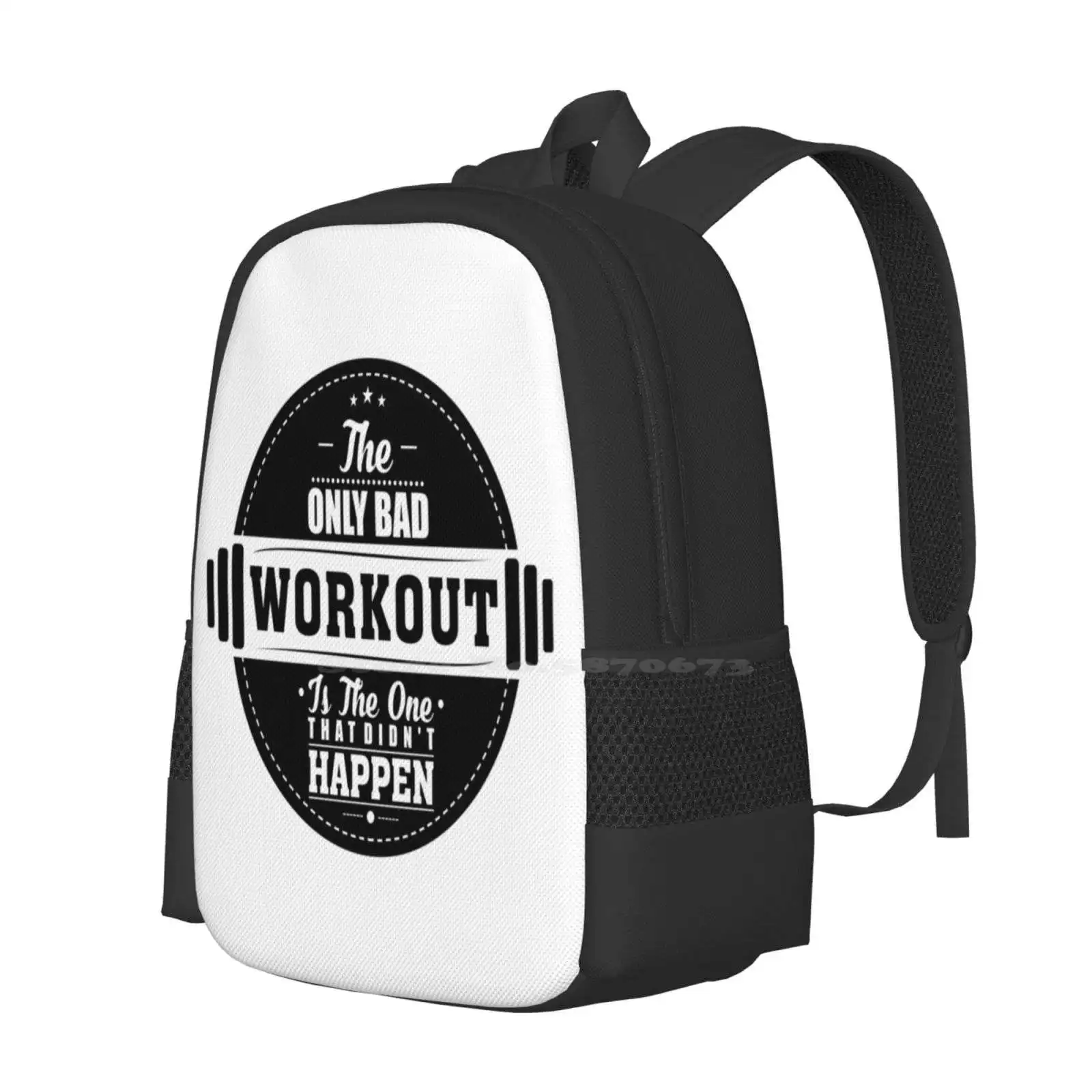 Bad Workout Gym Fitness Quote Hot Sale Backpack Fashion Bags Gym Rat Exercise Workout Training Bodybuilding Bodybuilder Sports