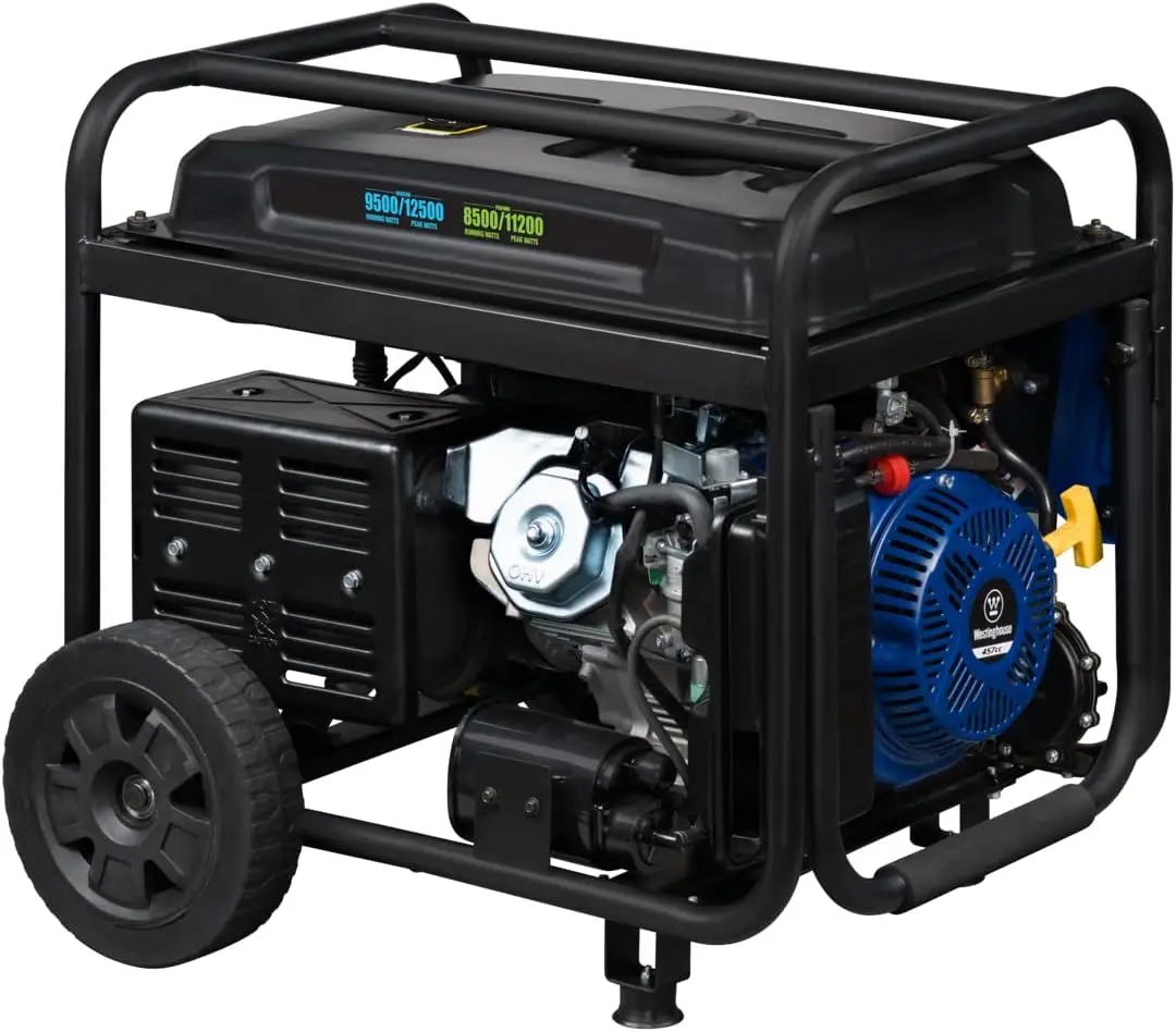 12500 Watt Dual Fuel Home Backup Portable Generator, Remote Electric Start, Transfer Switch Ready, Gas and Propane Powered