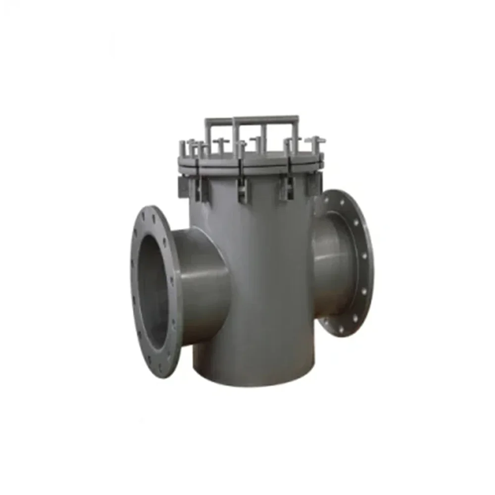 quick open straight through pipeline strainer stainless steel basket filter for water treatment