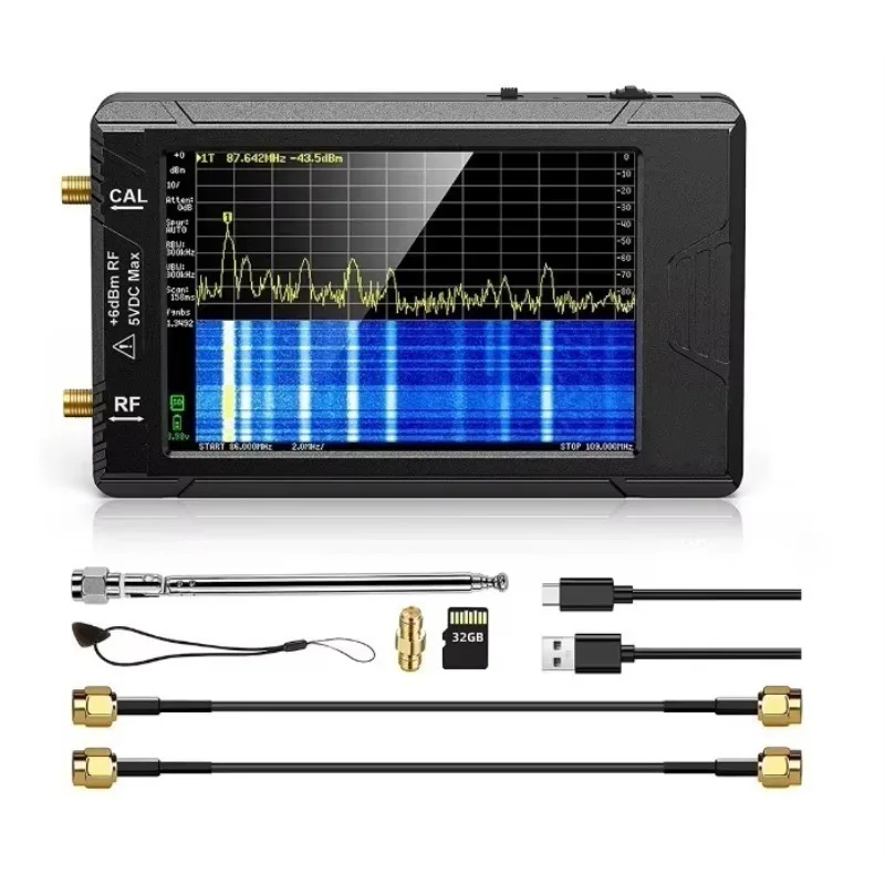 ZS-406/ZS-407 4-inch Screen Handheld   Spectrum Analyz er 100k-7.3GHz signal Generator