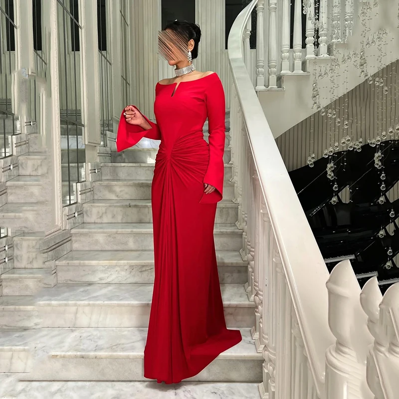 

Thinyfull 2026 Maxi Mermaid Prom Dresses Long Sleeve Off The Should Evening Dress Night Cocktail Party Prom Gowns Customized