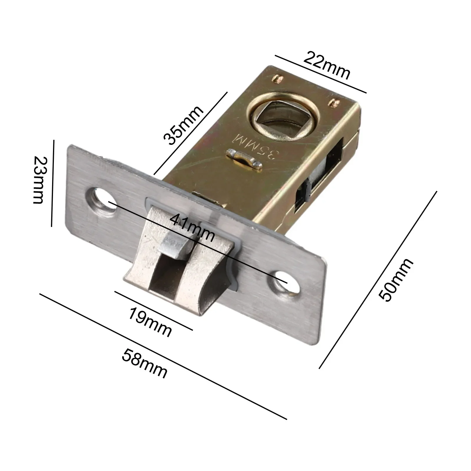 Door Hardware Tubular Latch Zinc Alloy For Nsprung Door Rotatable Tubular Mortice Tubular Tenon Unsprung Door 35mm