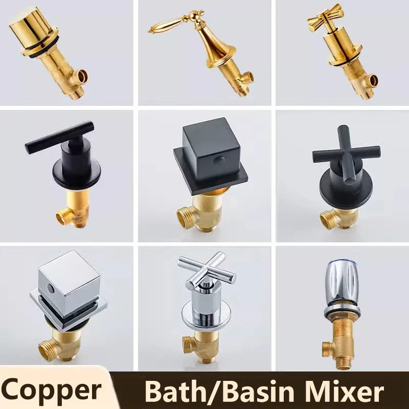 

Термостатический смеситель для ванной комнаты, двойной впускной контроль горячей/холодной воды, один выпуск для смесителя для раковины и душа ​