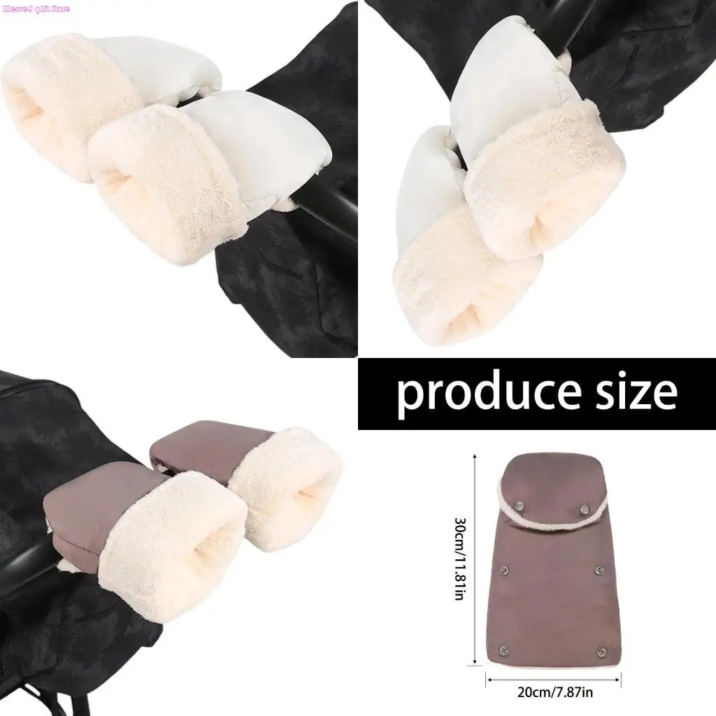 

D0JC муфта для рук коляски, перчатки для коляски, варежки для коляски, зимняя водонепроницаемая ветрозащитная очень толстая для