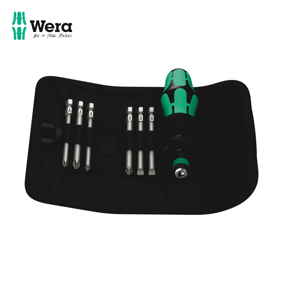 Wera 7PCS Bit Holder with Rapidaptor Quick-Release Chuck for Bits with 1/4