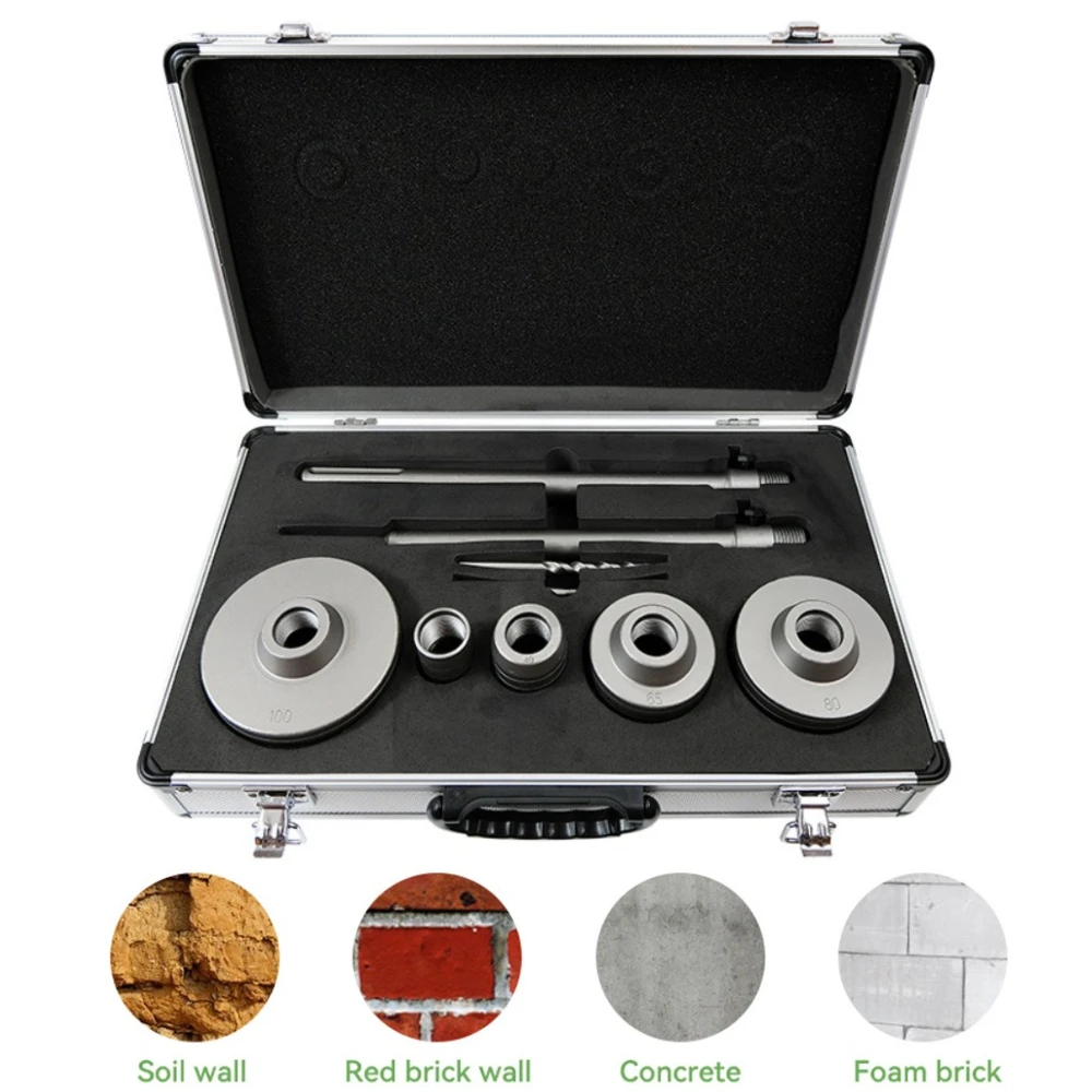 

3/6/9 Pcs Concrete Hole Saw Set Kit with Hole Drill Bits Shank Wall Hole Opening for Brick Cement Stone