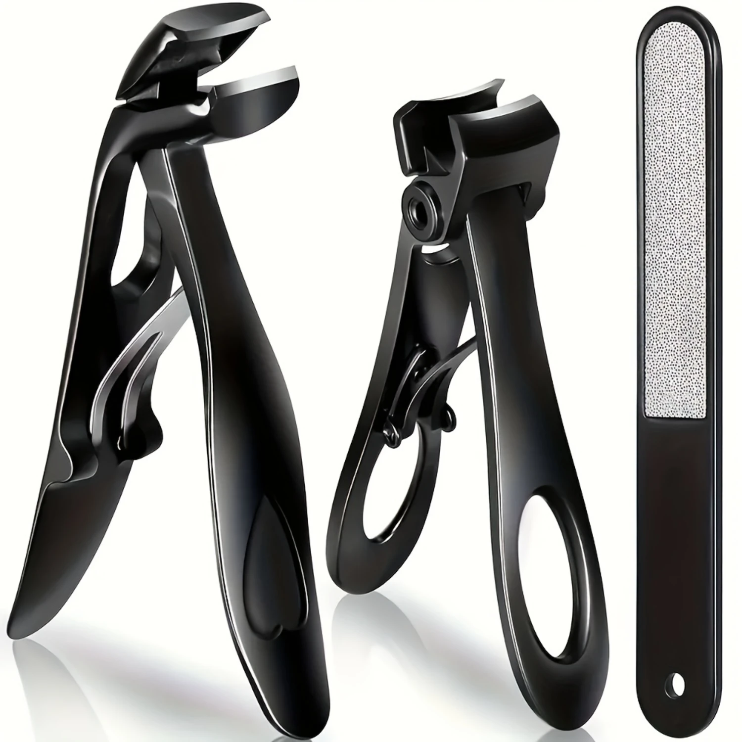 Professional Nail Clippers - Ultra-Sharp Fingernail and Toenail Clipper Cutter with Built-in Nail File and Thick Nail Trimmer - 