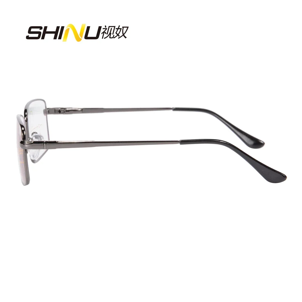 SHINU Progressive Multifocal Reading Glasses Full Metal Frame Presbyopia Eyeglasses Can See Near And Far Eyewear customized