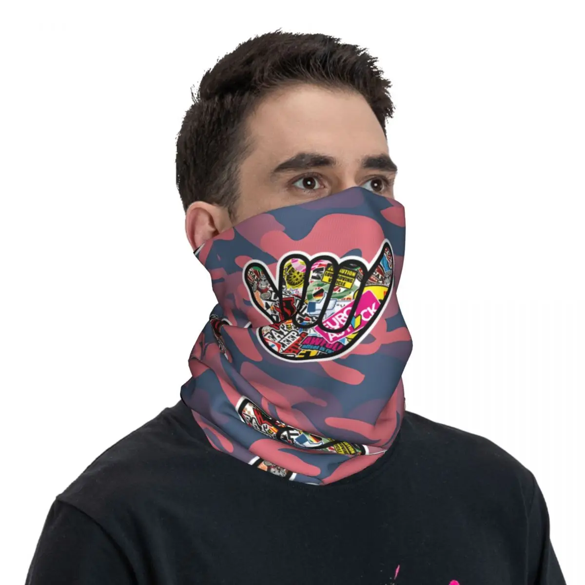 Funny J-JDM Bandana Neck Gaiter Motocross Face Scarf Cycling Scarf Hiking Unisex Adult Washable