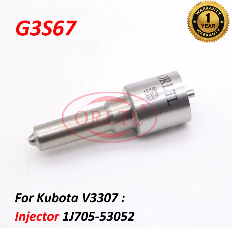 

ORLTL Common Rail Injector Nozzle Parts G3S67 Diesel Sprayer g3s67For KUBOTA V3307 295050-0180 1J705-53052