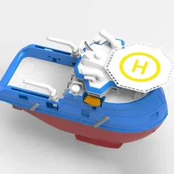 Q Version Ship Model Kit 288mm Ship Model Marine Engineering Production Kit DIY Handmade Remote Control Ship Model Kit